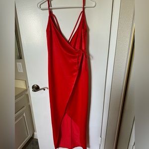 Red Privacy Please dress in size small. Looks like new - only worn once.